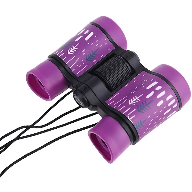 Binoculares de plástico de 4x30 para niños, telescopio ligero colorido para niños, ocular compacto, objetivo óptico, juguetes para exteriores