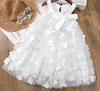 

Girls Dress Girl Three-Dimensional Butterfly Suspender Summer Dress Female Baby Girl Gauze Princess Party Clothing