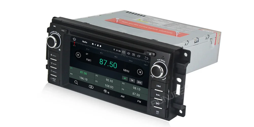 RUNJEE 6,2 дюймов gps навигация Android 9 PX6 автомобильный dvd-плеер для JEEP Патриот Компас/DODGE Journey/Chrysler Sebring BT