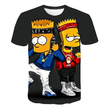 

2020 new Simpson T-shirt 3D anime T-shirt men and women funny T-shirt printing male Harajuku clothing hip-hop all-match T-shirt