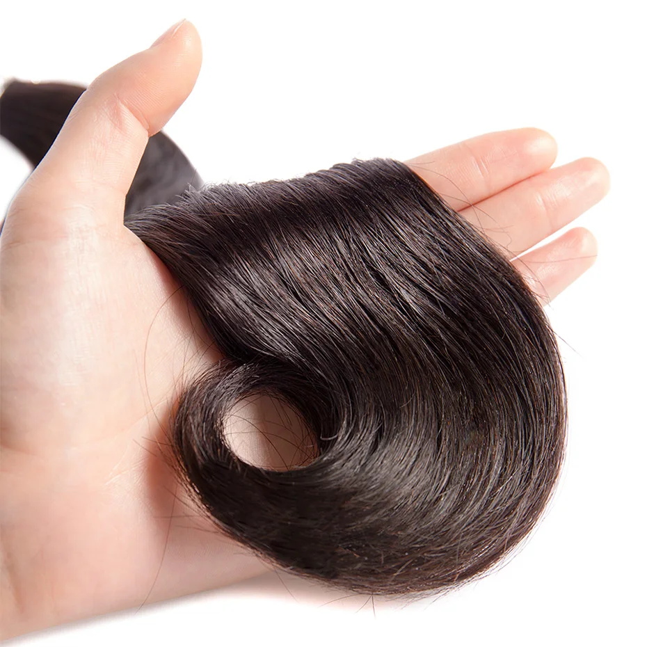 MS Lula натуральные 10-40 дюймов длинные волнистые волосы, для придания объема пряди волос плетение 1/3/4 пряди человеческих волос характер Цвет-Реми перуанские волосы для наращивания