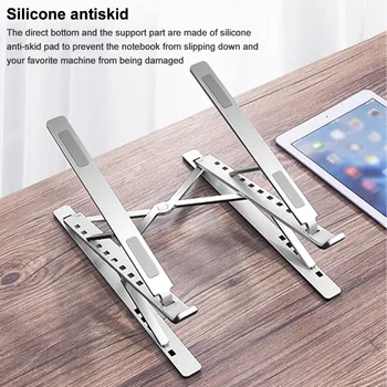 

Universal For Desk Heat Dissipation Laptop Stand Height Adjustment Notebook Cooling Riser Portable Foldable Non Slip Support