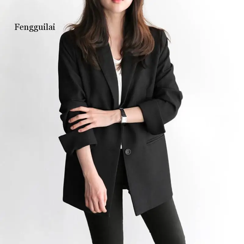 Fengguilai, женский костюм, подходит ко всему, осень, новинка, две пряжки, для девушек, тонкий, деловой наряд, костюм, женский, на каждый день, средней длины, пальто