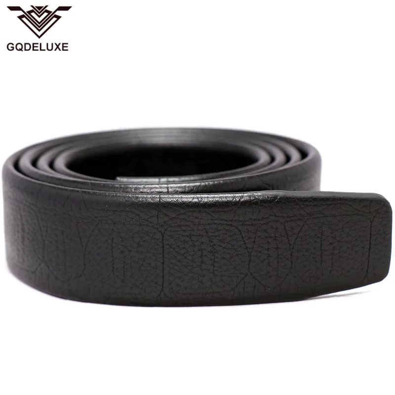 

GQDELUXE Genuine Leather Belt men automatic belts folded Snake Pattern For Men 3.5cm waist strap Without buckles top quality