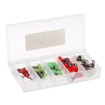 

50pcs Pulley Beads Swivels Connectors Zig Rig Making Sea Coarse Carp Fishing