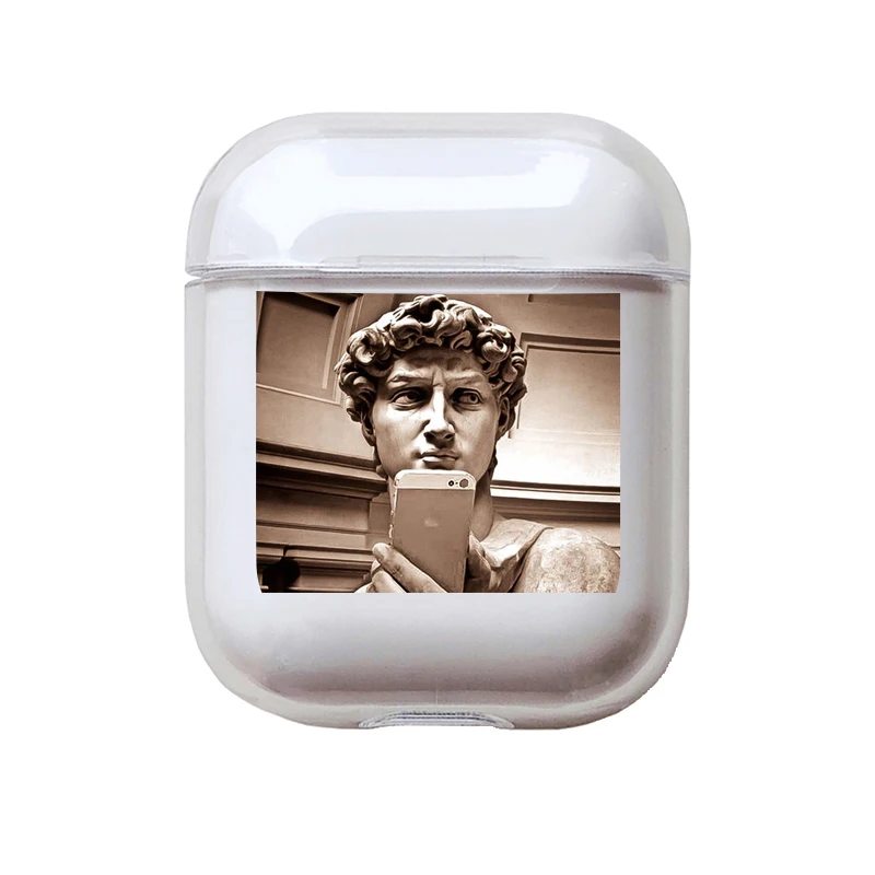 Мягкий милый Чехол Air Pods для Apple Airpods, роскошный Забавный прозрачный чехол с изображением Дэвида Airpods в Bluetooth, аксессуары для наушников - Цвет: I201081
