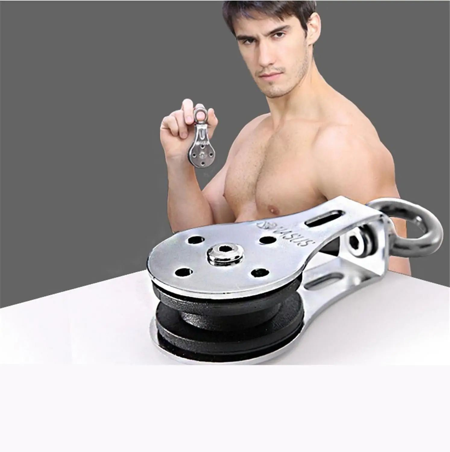

Stainless Steel Pulley 300KG Fitness Strength Training Accessories Silent Wheel for Bearing Lifting Cable Machine Workout