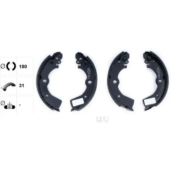 Колодки барабанные без ABS\ Nissan Almera 95-99/Sunny 91-95 TEXT