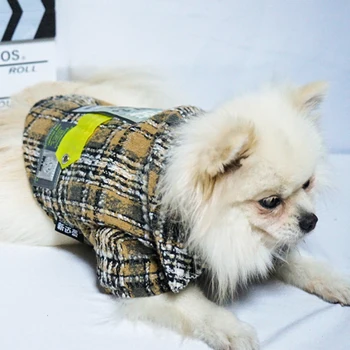 

Dog Clothes Autumn And Winter Warm Pets Dog Jacket Coat Puppy Plaid Clothing For Small And Medium-sized Dogs Puppy Clothes