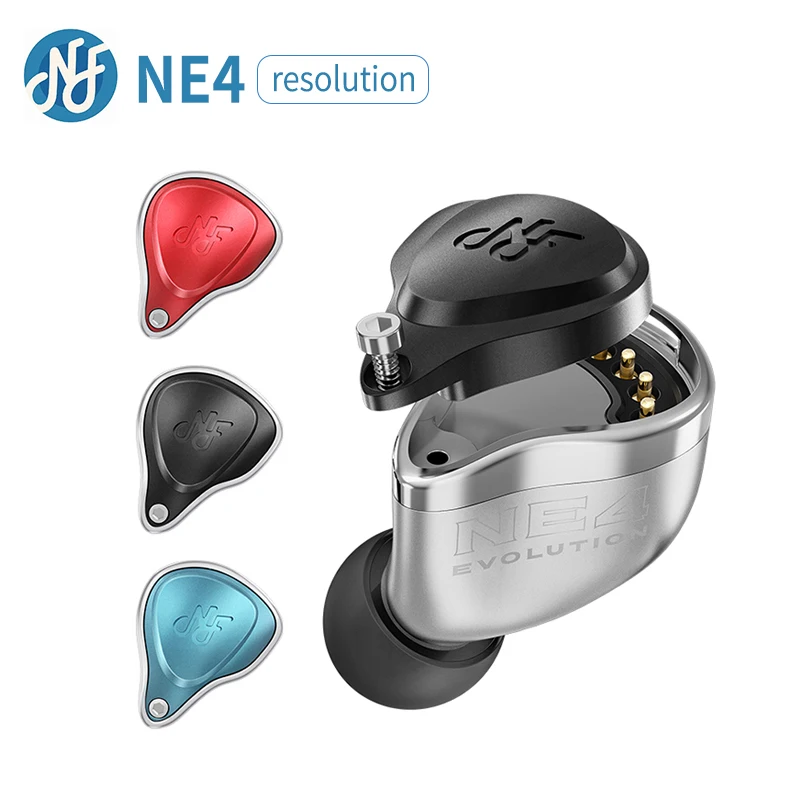 NF AUDIO NE4 Evolution 4BA Earphones HiFi Earphone with Replaceable Frequency Dividing Faceplate IEMs 1