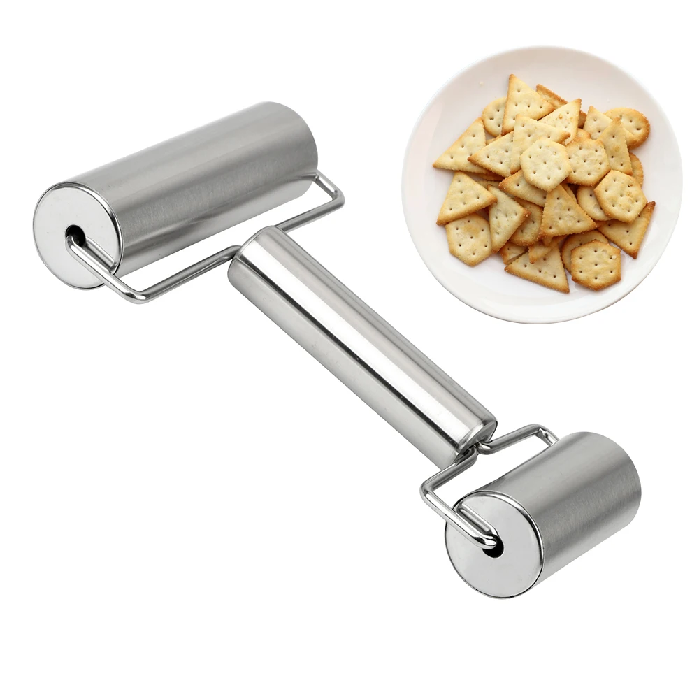 

NICEYARD T Shape Stainless Steel Rolling Pin Bakeware Accessories Dumpling Pizza Dough Pastry Roller Cookies Biscuit Baking Tool