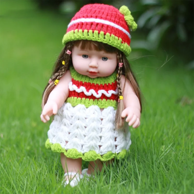 30 см мягкие пластиковые мини куклы Reborn playmate, детские игрушки, реквизит для фотосессии, подарки на Рождество и день рождения - Цвет: Белый