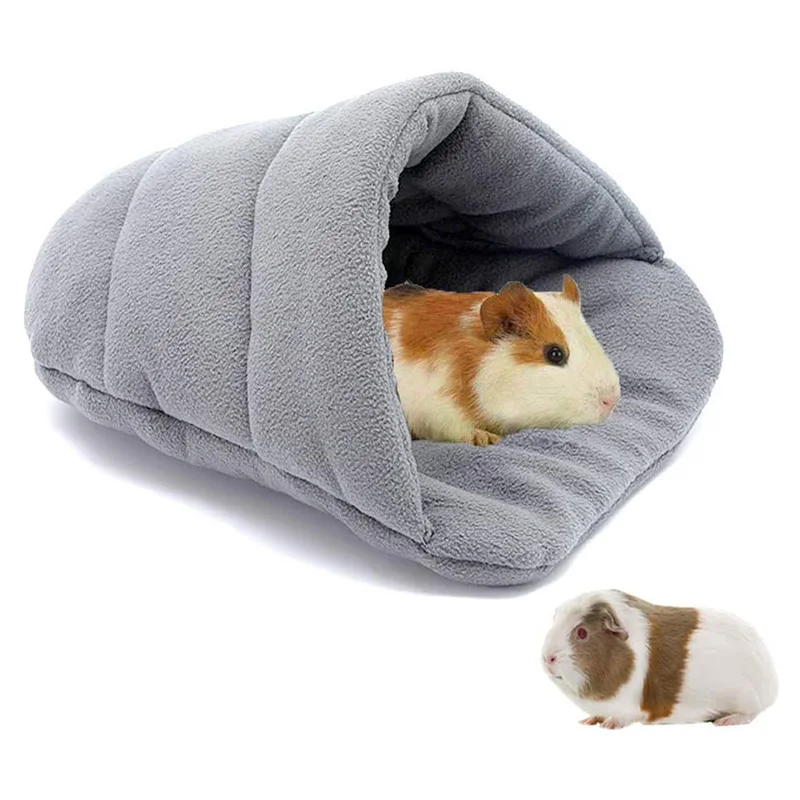 Soft fleece guinea pig bed winter small animal cage mat hamster sleeping beF1BU 
