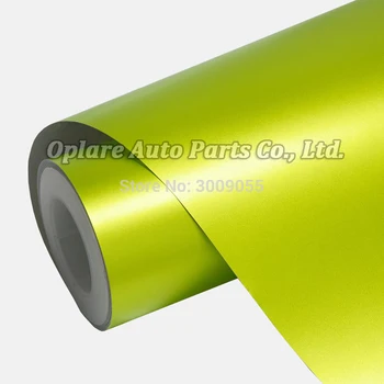 

high-quality lemon yellow Matte Chrome Ice Vinyl Wrap Film Sticker Decal Bubble Free Car Wrapping Film Low viscosity glue