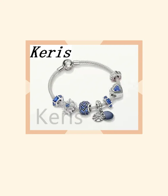 High Quality 1:1 Silver Heart Snowflake Pattern String Bracelet With Free Delivery Preferred Gift