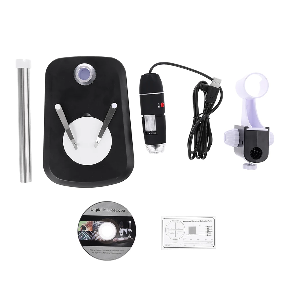 New 1600X Digital Microscope Endoscope with Stand USB 2.0 Magnification Portable