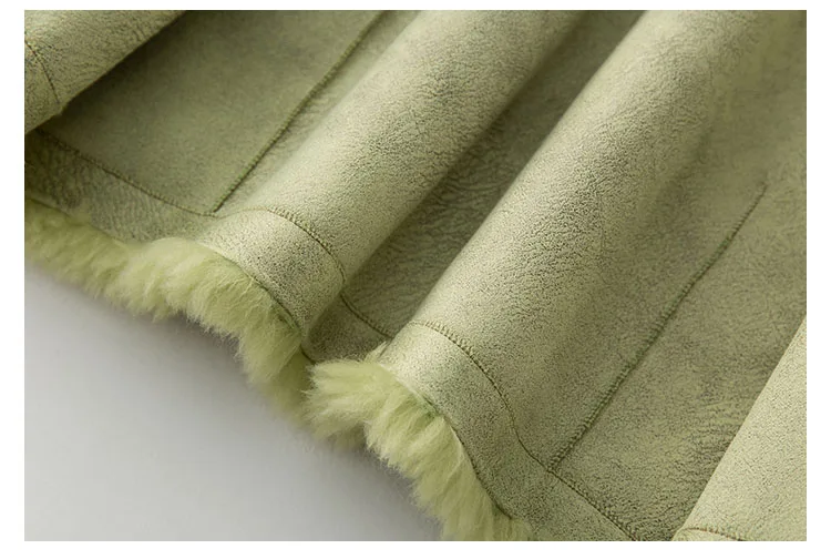 Women Winter Natural Real Fur Coats Granulated sheep sheep shearing coat fur one Warm lambswool fur Jacket