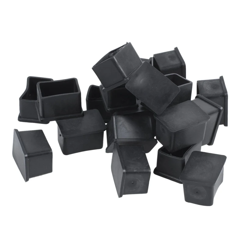 

Rubber PVC Covers Chair Leg Protector End Caps 20mmx30mm 20Pcs Black