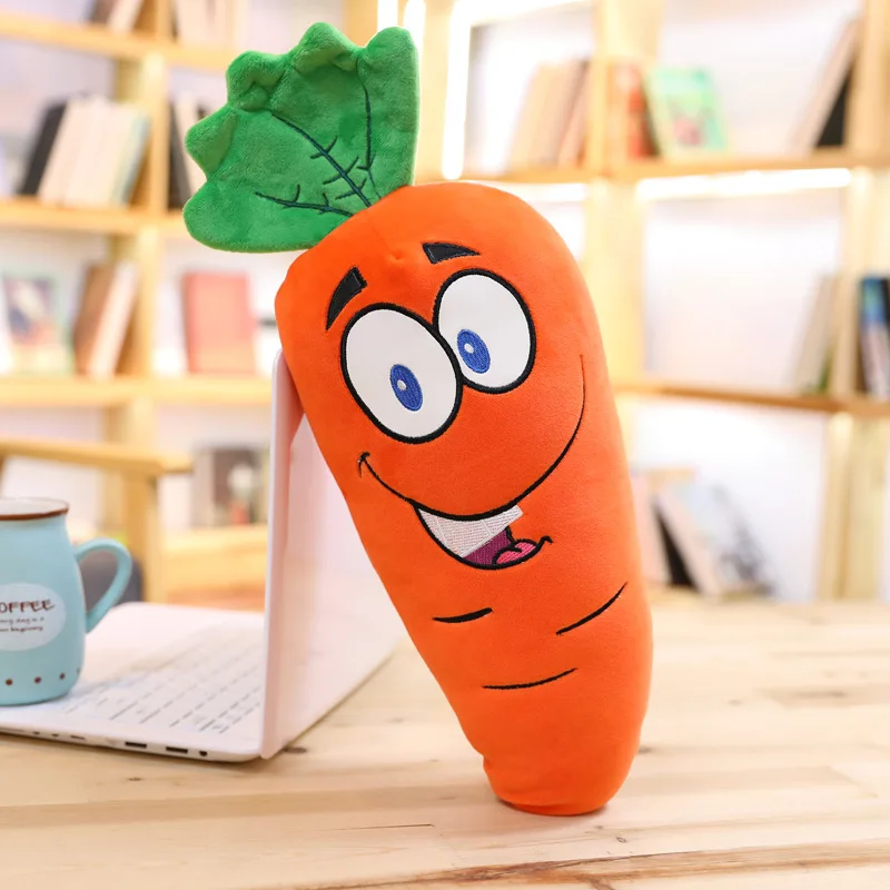 1pc 25cm Creative Simulation Carrot Plush Toys Super Soft Carrots Doll Stuffed with Down Cotton Plush Pillow Brithday Gift - Цвет: B
