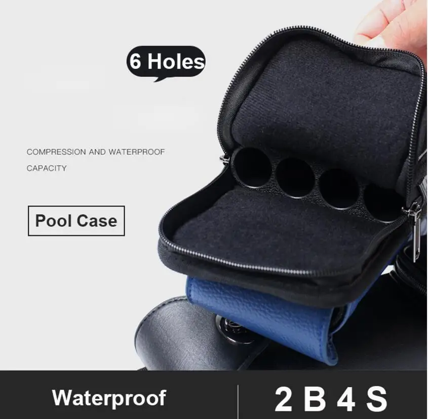 Custodia Per Stecche Da Biliardo - Portatile, Tessuto Oxford, Per Stecche 3/4, Con Tasca Accessori - Foto 12