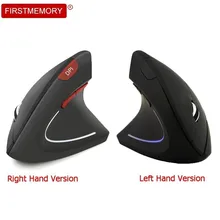 Беспроводная Вертикальная мышь, эргономичная компьютерная мышь, левая рука, Портативная оптическая USB мышь с ковриком для мыши, для ПК, ноутбука, ноутбука