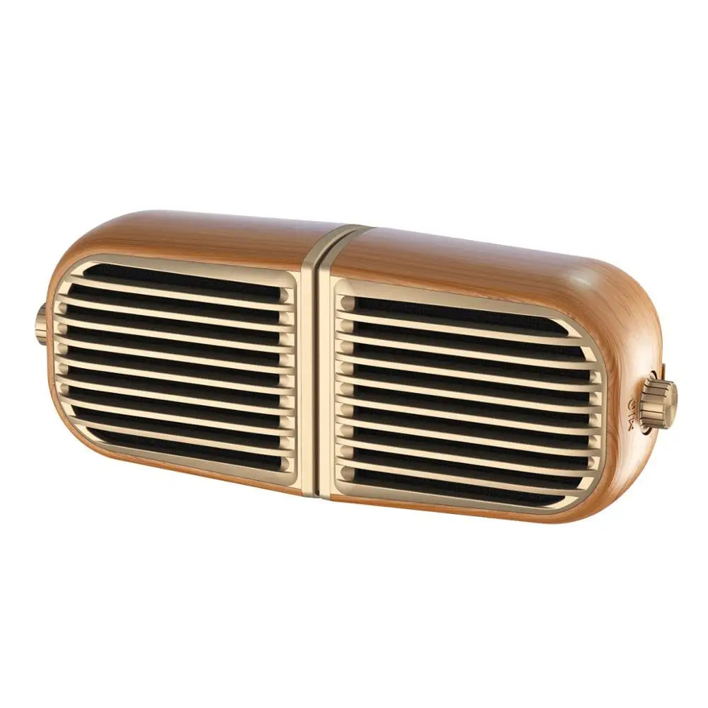  Laiyiqi 1 pair Retro solid wood design Magnetic detachable Speaker Bluetooth 4.2 portable wooden po