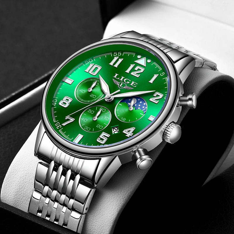 Часы наручные мужские кварцевые с хронографом модные спортивные повседневные