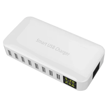 

USB Wall Charger 40W/8A 8-Ports Multi Desktop USB Smart Charging Station Hub for Smartphones, Tablets, Power Banks and More US P