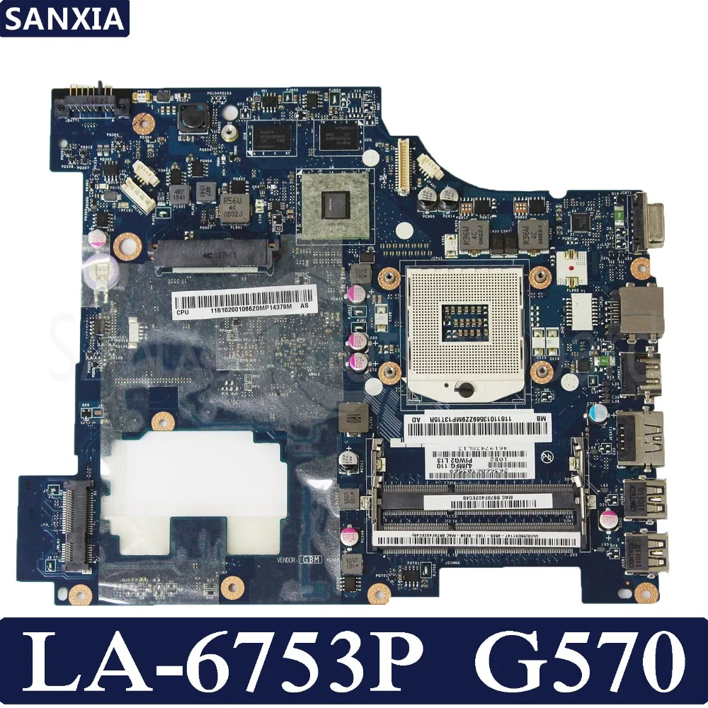 KEFU PIWG2 LA-6753P материнская плата для ноутбука Lenovo G570 тест оригинальная HM65 DDR3 |