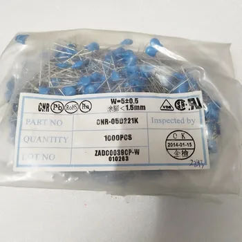 

100% New and original 1000PCS CNR05D221K 5D221 220V 5MM varistor