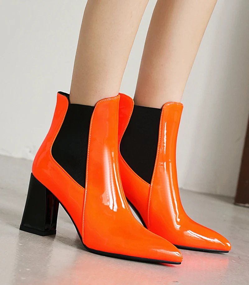 Sexy Black Ankle Boots For Women High 