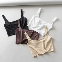 Женские топы без рукавов, топы с квадратным вырезом, 4 цвета, лето 2020 Женские топы без рукавов, топы с квадратным вырезом, 4 цвета, лето 2020