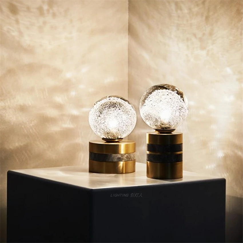 Настольные лампы с мраморным стеклом Датский дизайн постмодерн для выставочной
