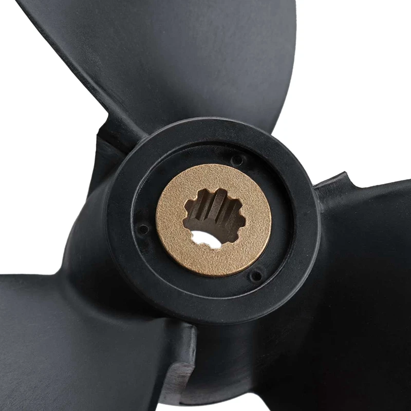Подвесной пропеллер 6E0-45941-01-El 7 1/2X8-Ba для Yamaha 4Hp-6Hp пластиковый сплав 3 лезвия черный 9 шлицевой зуб