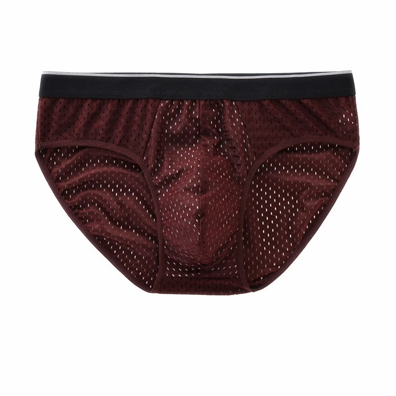 mens transparent briefs 4 Pcs/Lot Men's Underwear Large Size Ice Silk Comfortable Breathable Mesh Men's Briefs mens boxer briefs with pouch