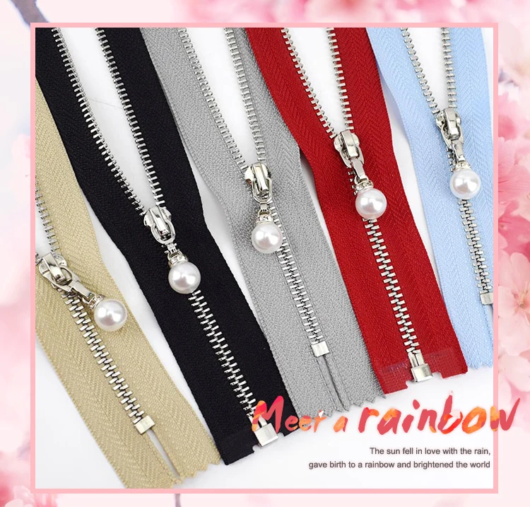 Meetee 2pc Close 20 см с открытым концом 40/50/60/70 см 3# металлическая молния с жемчугом слайдер застежки-молнии для шитья одежды и платьев, обуви по индивидуальному заказу аксессуары