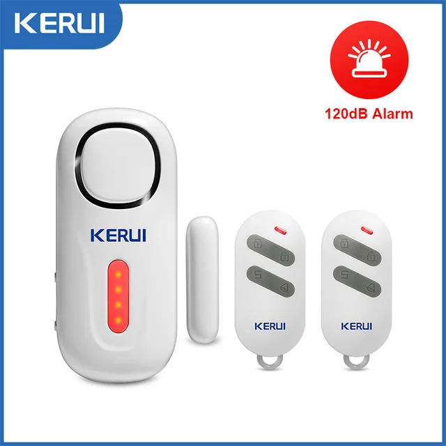 KERUI 120DB Wireless Door/Window Entry Security Burglar Sensor Alarm PIR Magnetic Smart Home Garage System Remote Control Led 1