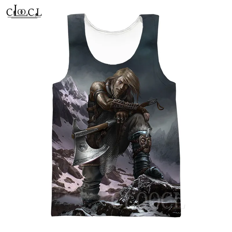 Новая популярная майка Viking Tattoo Gym Tanktop с 3D принтом для бодибилдинга, майка без рукавов для мужчин и женщин, одежда для фитнеса