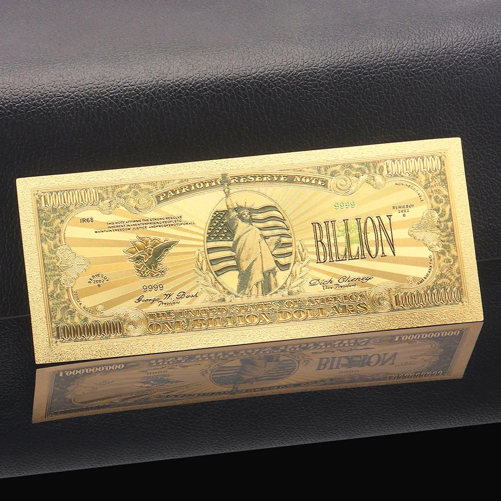 Памятные банкноты коллекции 100 миллиона долларов позолоченные 24k рождественские