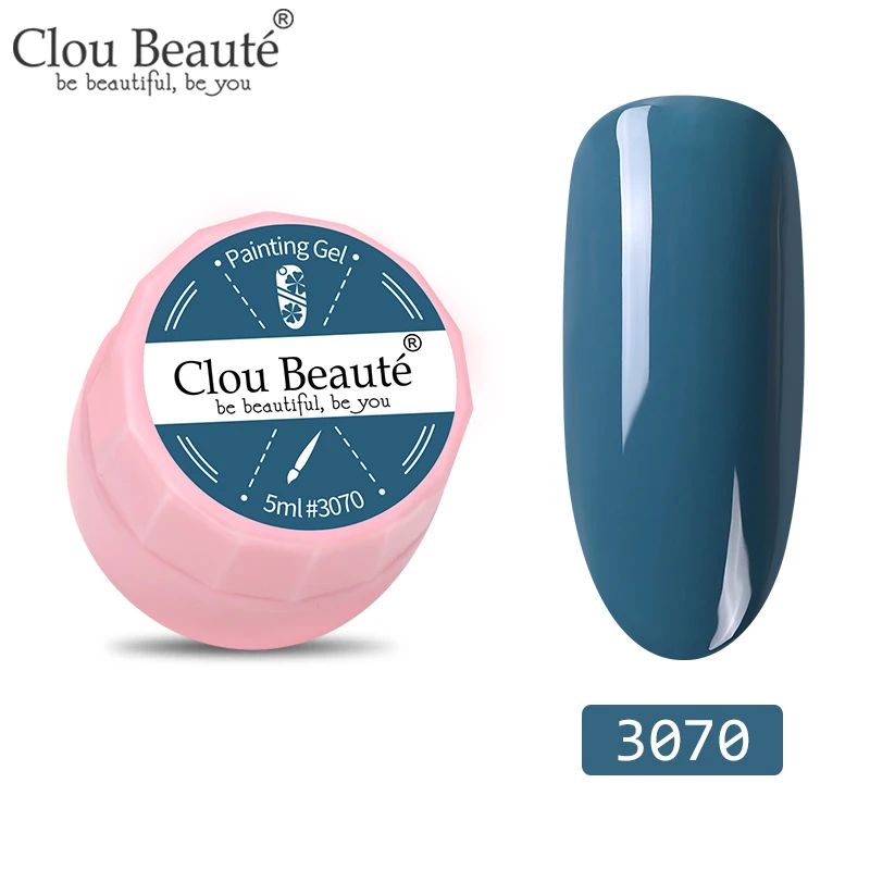 3070 Clou Beaute краска для ногтей маникюр 72 цвета УФ светодиодный замачиваемый УФ-гель для ногтей Топ гель лак для ногтей Гибридный DIY гель для краски - Цвет: 3070