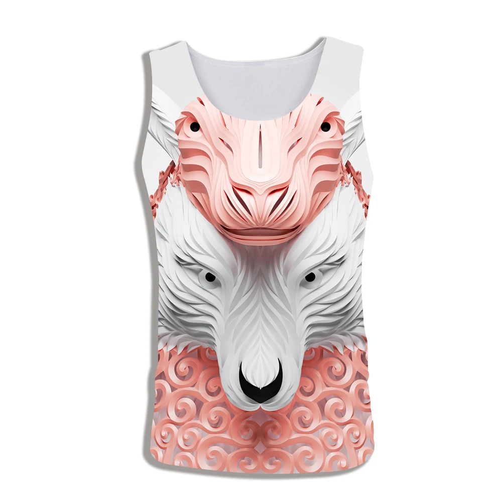 Unicorn Tank Top Men Summer Animal Print Sleeveless 3d Vest Bodybuilding Fitness Clothing Debardeur Homme Musculation - Цвет: ZLC-B-DW21