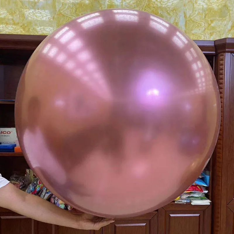 10pcs 36 inch Metallic Round Latex Balloons Gold silver Chrome large Balloon Birthday wedding decoration Globos Party Supplies