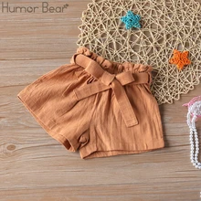 Humor Bear/Новинка года; летние шорты для девочек; детские юбки; штаны с оборками и бантом; Детские шорты; Модная одежда для девочек