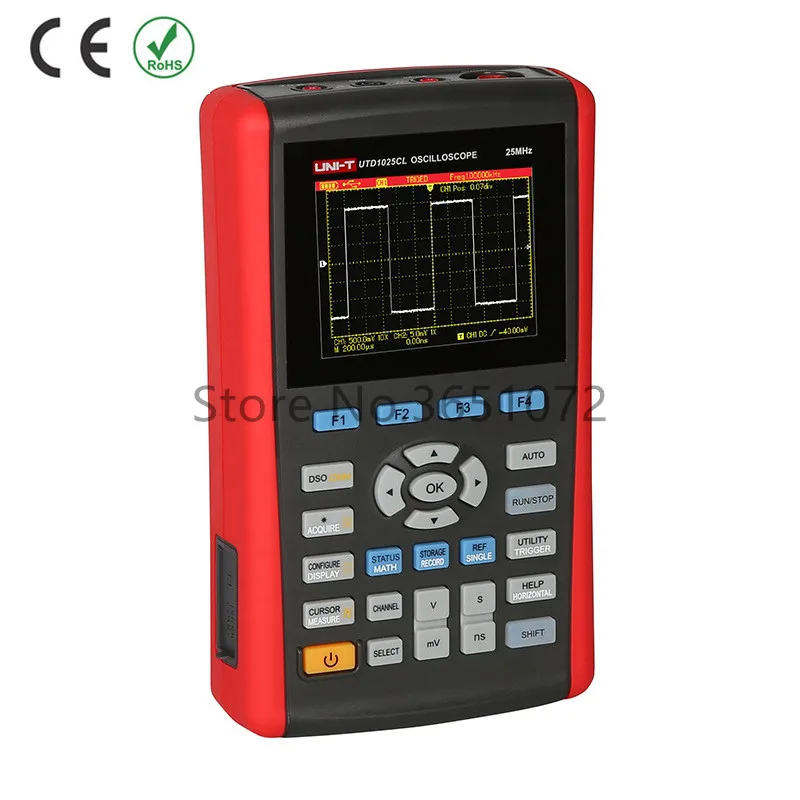 UTD1025CL портативный цифровой осциллограф