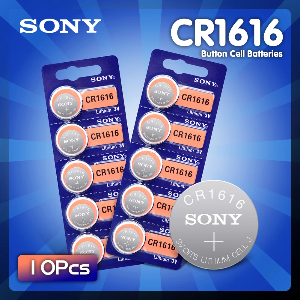 10pcs For Sony CR1616 Button Batteries DL1616 ECR1616 LM1616 Cell Coin Lithium Battery 3V EE6221 Watch Electronic Toy Remote | Электроника