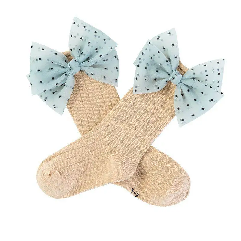 Носки для маленьких девочек, детские гольфы с бантом, гольфы, носки принцессы для малышей, гетры - Цвет: B