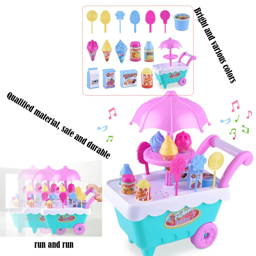 Новые детские ролевые игры игрушки Моделирование DIY конфеты мороженое Тележка