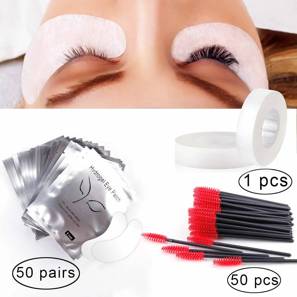 

Eyelash Extension Under Eye Pads Lashes Patches Mixed Paper Stickers Wrap Disposable Eyelashes Brushes Grafting Eyelash Makeup