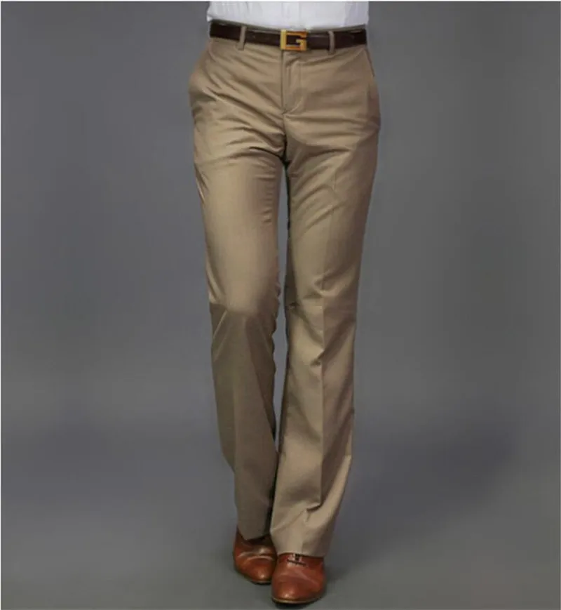 Suit pants male Bell-bottoms Men's Slim Fashion Korean Style Hanging Wide-leg micro-Slip trousers Men's Business Bell-bottoms