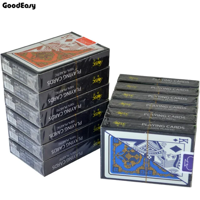 12 decks карты для покера Пластик Набор Игральных Карт Водонепроницаемый прочный Техасский Холдем Пластик вывеска indoor Board игра - Цвет: No.5639